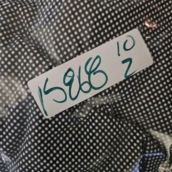 IBKUL Shirt Mens Extra Large Black White Checkered Long Sleeve Golfing Polo - Picture 10 of 10